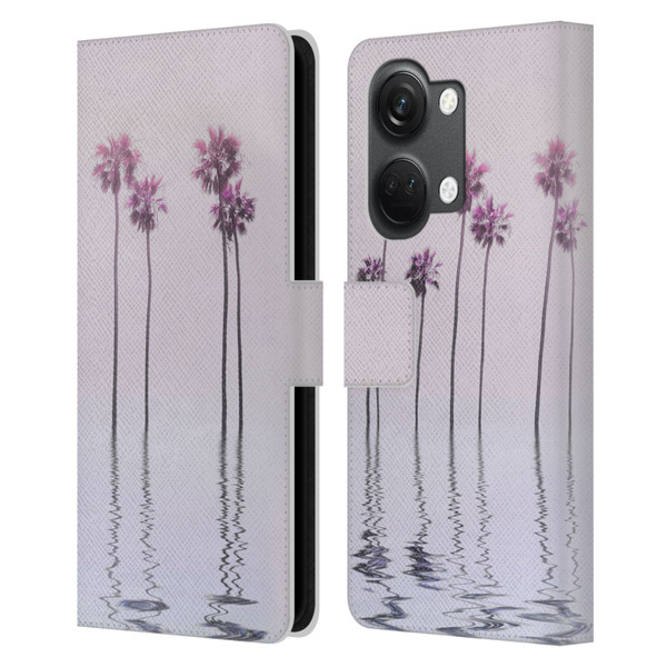 LebensArt Pastels Water Palm Trees Leather Book Wallet Case Cover For OnePlus Nord 3 5G