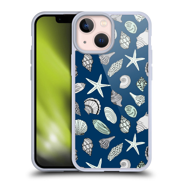 Andrea Lauren Design Sea Animals Shells Soft Gel Case for Apple iPhone 13 Mini