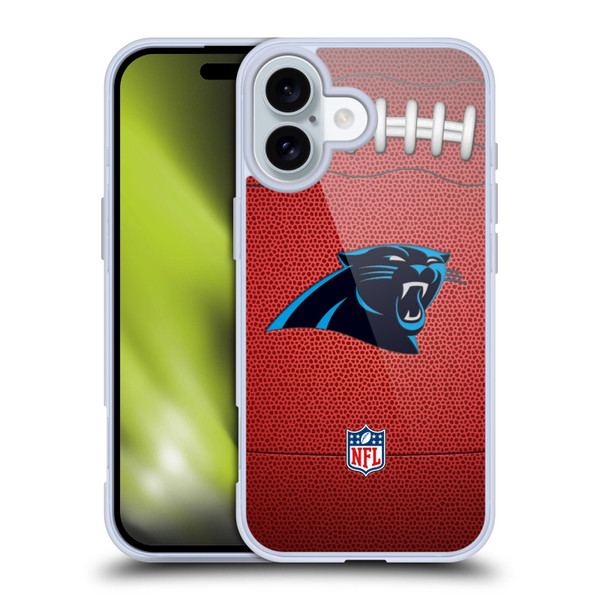 NFL Carolina Panthers Graphics Football Soft Gel Case for Apple iPhone 16