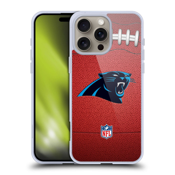 NFL Carolina Panthers Graphics Football Soft Gel Case for Apple iPhone 16 Pro Max