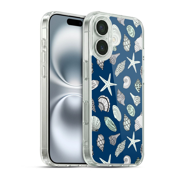 Andrea Lauren Design Sea Animals Shells Soft Gel Case for Apple iPhone 16 & MagSafe