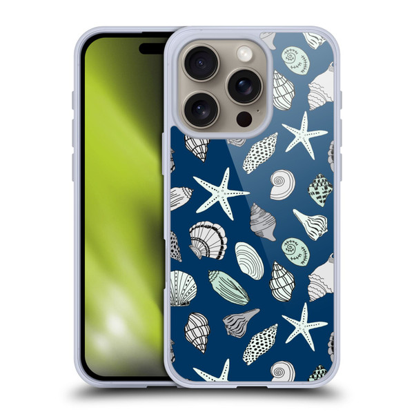 Andrea Lauren Design Sea Animals Shells Soft Gel Case for Apple iPhone 16 Pro