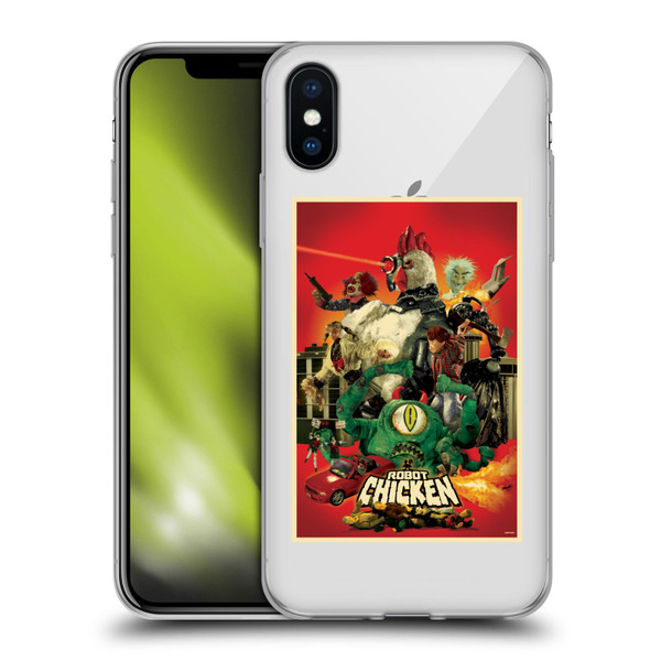 Robot Chicken Graphics Poster Soft Gel Case for Apple iPhone X / iPhone XS