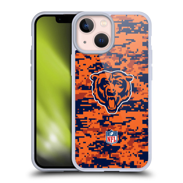 NFL Chicago Bears Graphics Digital Camouflage Soft Gel Case for Apple iPhone 13 Mini