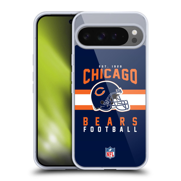 NFL Chicago Bears Graphics Helmet Typography Soft Gel Case for Google Pixel 9 Pro XL