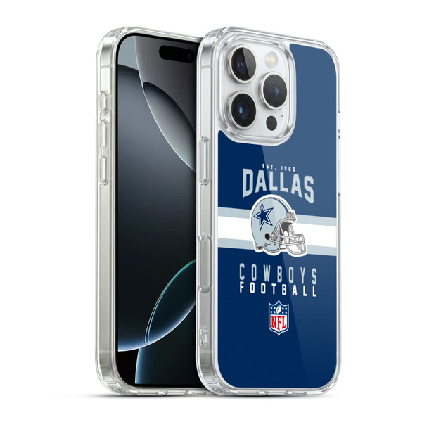 NFL Dallas Cowboys Graphics Helmet Typography Soft Gel Case for Apple iPhone 16 Pro & MagSafe