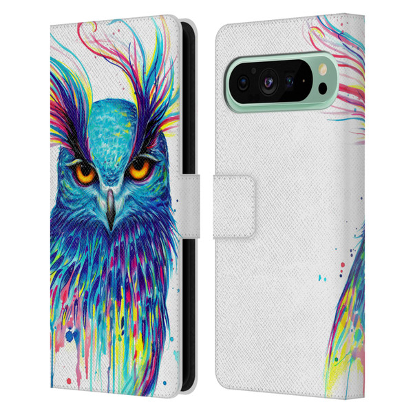 Pixie Cold Animals Into The Blue Leather Book Wallet Case Cover For Google Pixel 9 Pro XL