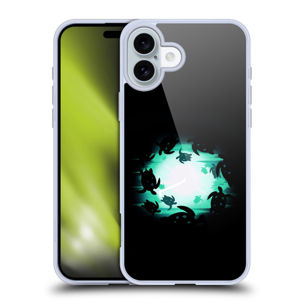 Alyn Spiller Animal Art Turtles Soft Gel Case for Apple iPhone 16 Plus