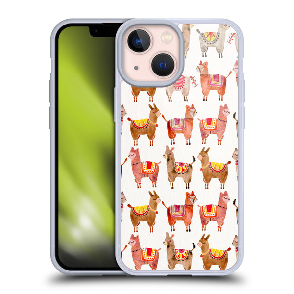 Cat Coquillette Animals Alpacas Soft Gel Case for Apple iPhone 13 Mini