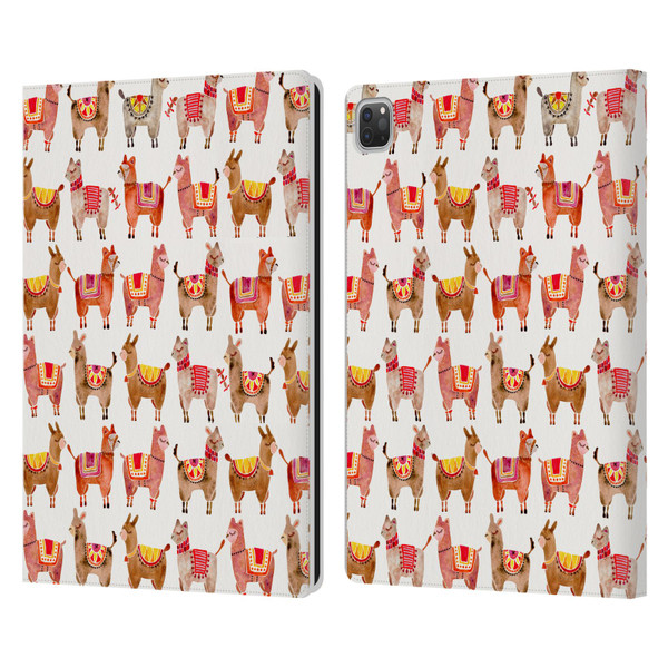 Cat Coquillette Animals Alpacas Leather Book Wallet Case Cover For Apple iPad Pro 13 M4 2024