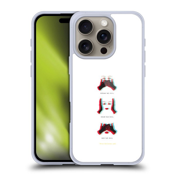 Birds of Prey DC Comics Graphics Speak, Hear, See No Evil Soft Gel Case for Apple iPhone 16 Pro