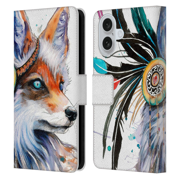 Pixie Cold Animals Fox Leather Book Wallet Case Cover For Apple iPhone 16