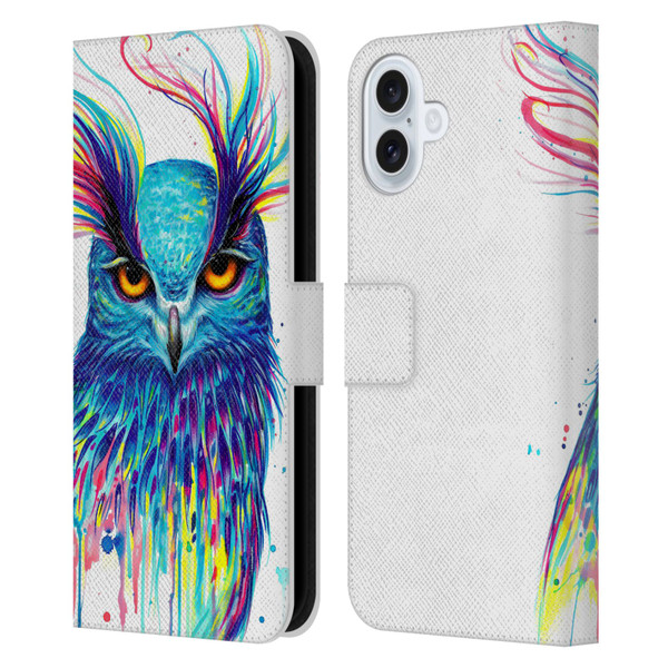 Pixie Cold Animals Into The Blue Leather Book Wallet Case Cover For Apple iPhone 16 Plus