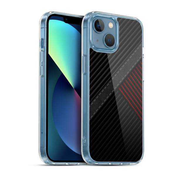 Alyn Spiller Carbon Fiber Stitch Soft Gel Case for Apple iPhone 13 Mini & MagSafe