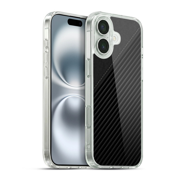 Alyn Spiller Carbon Fiber Leather Soft Gel Case for Apple iPhone 16 Plus & MagSafe