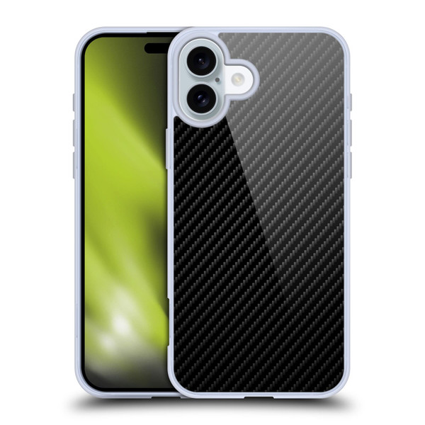 Alyn Spiller Carbon Fiber Plain Soft Gel Case for Apple iPhone 16 Plus