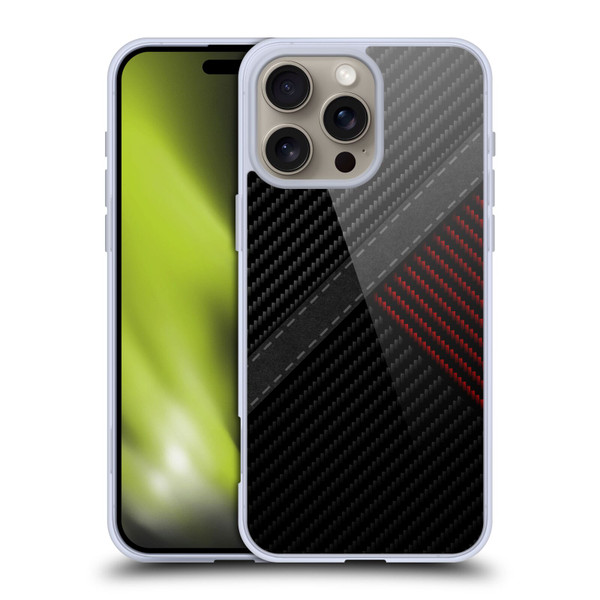 Alyn Spiller Carbon Fiber Stitch Soft Gel Case for Apple iPhone 16 Pro Max
