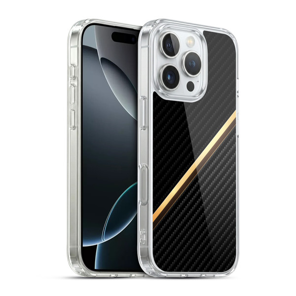 Alyn Spiller Carbon Fiber Gold Soft Gel Case for Apple iPhone 16 Pro & MagSafe