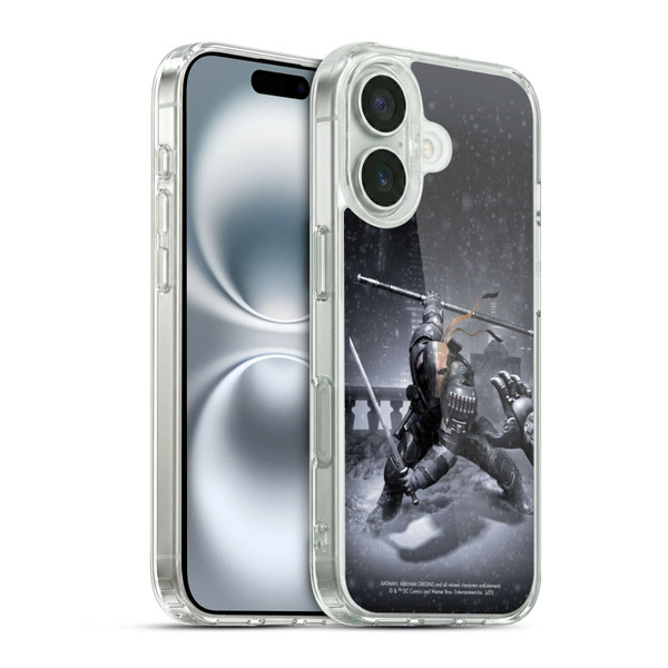 Batman Arkham Origins Key Art Deathstroke Soft Gel Case for Apple iPhone 16 & MagSafe