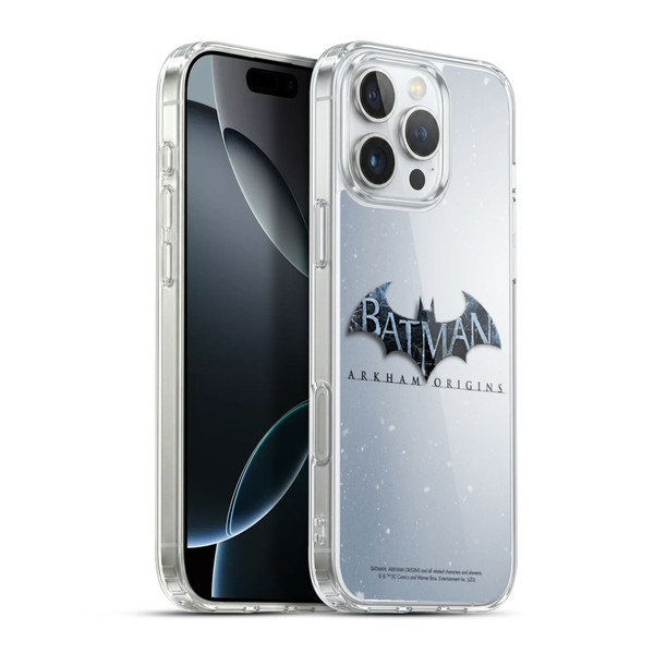 Batman Arkham Origins Key Art Logo Soft Gel Case for Apple iPhone 16 Pro Max & MagSafe