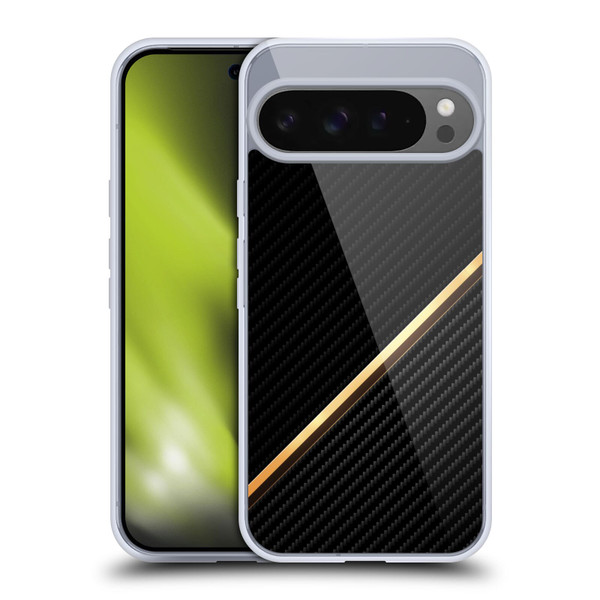 Alyn Spiller Carbon Fiber Gold Soft Gel Case for Google Pixel 9 Pro XL