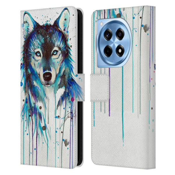 Pixie Cold Animals Ice Wolf Leather Book Wallet Case Cover For OnePlus 12R