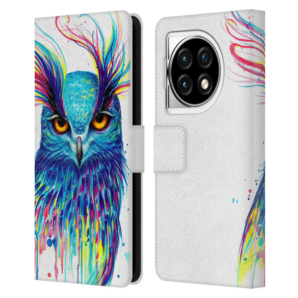 Pixie Cold Animals Into The Blue Leather Book Wallet Case Cover For OPPO OnePlus Ace 3 5G