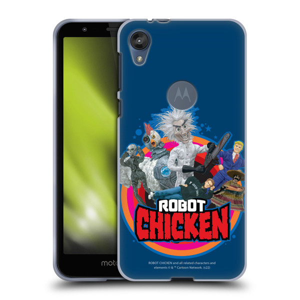 Robot Chicken Graphics Characters Soft Gel Case for Motorola Moto E6