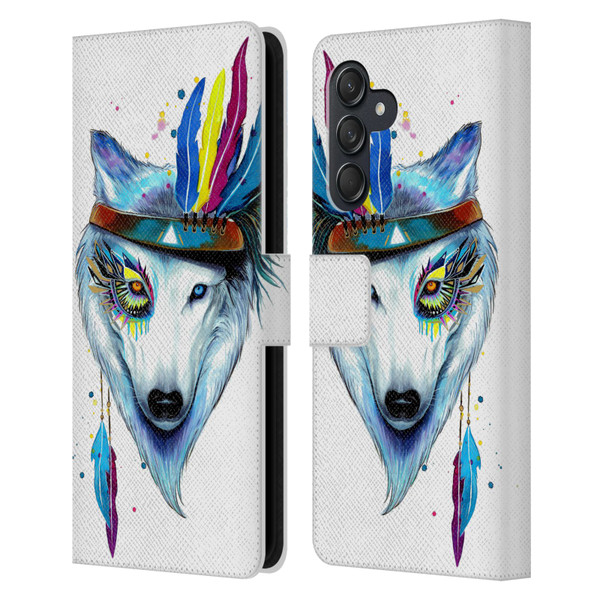 Pixie Cold Animals Warrior Leather Book Wallet Case Cover For Samsung Galaxy M55 5G
