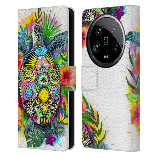 Pixie Cold Animals Turtle Life Leather Book Wallet Case Cover For Xiaomi 14 Ultra