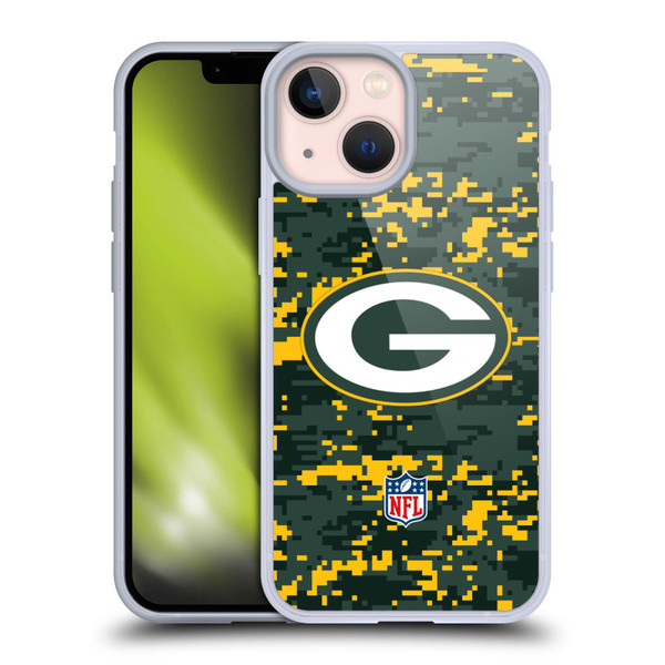 NFL Green Bay Packers Graphics Digital Camouflage Soft Gel Case for Apple iPhone 13 Mini