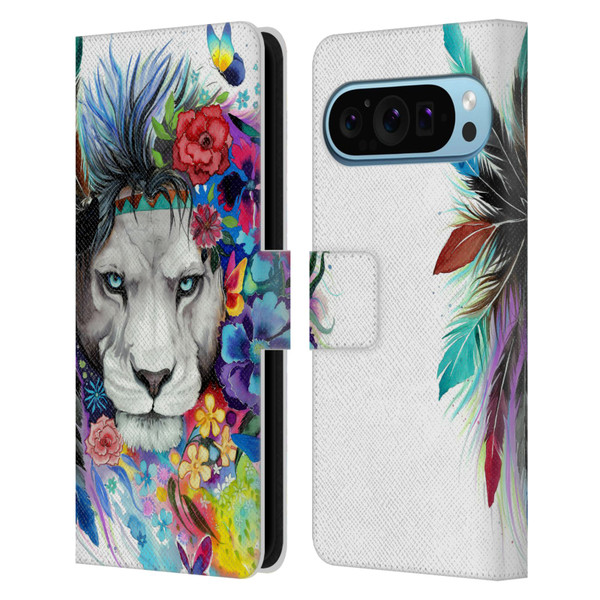 Pixie Cold Cats King Of The Lions Leather Book Wallet Case Cover For Google Pixel 9 / Pixel 9 Pro