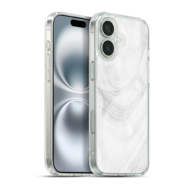 Alyn Spiller Marble White Soft Gel Case for Apple iPhone 16 Plus & MagSafe
