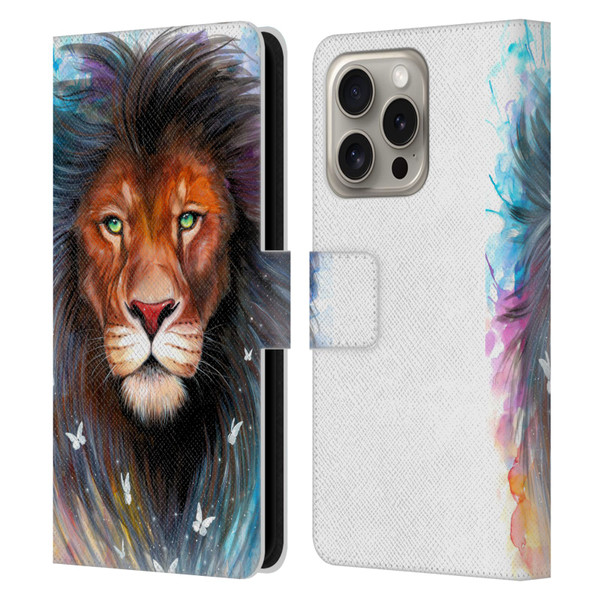 Pixie Cold Cats Sacred King Leather Book Wallet Case Cover For Apple iPhone 16 Pro