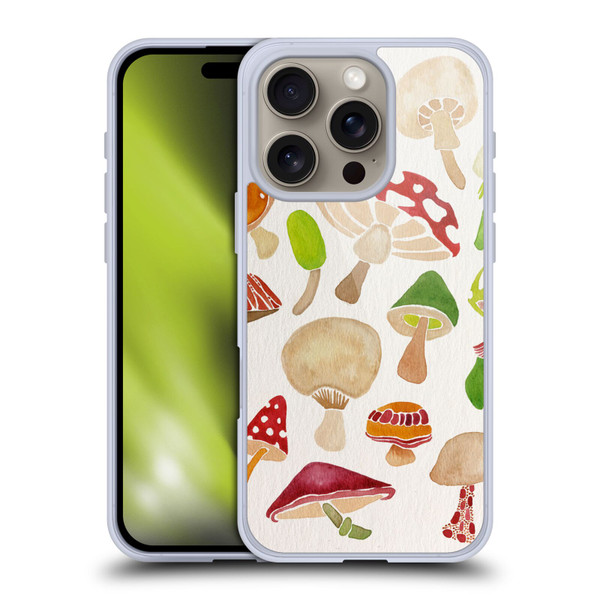Cat Coquillette Nature Mushrooms Soft Gel Case for Apple iPhone 16 Pro