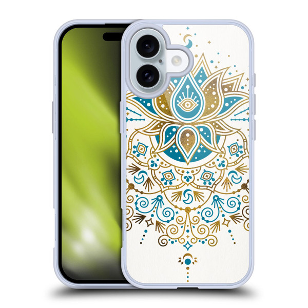 Cat Coquillette Patterns 6 Lotus Bloom Mandala 4 Soft Gel Case for Apple iPhone 16