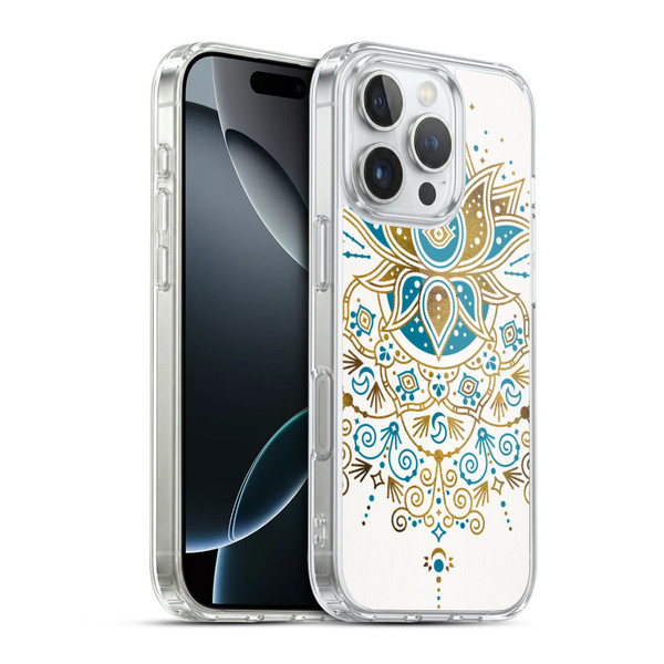 Cat Coquillette Patterns 6 Lotus Bloom Mandala 4 Soft Gel Case for Apple iPhone 16 Pro & MagSafe