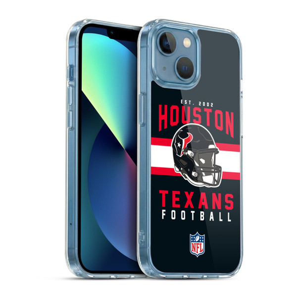 NFL Houston Texans Graphics Helmet Typography Soft Gel Case for Apple iPhone 13 Mini & MagSafe