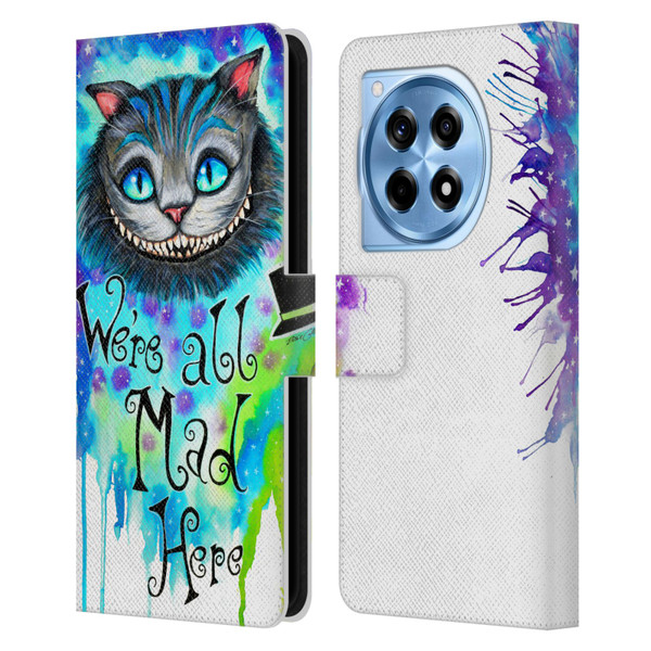 Pixie Cold Cats We Are All Mad Here Leather Book Wallet Case Cover For OnePlus 12R