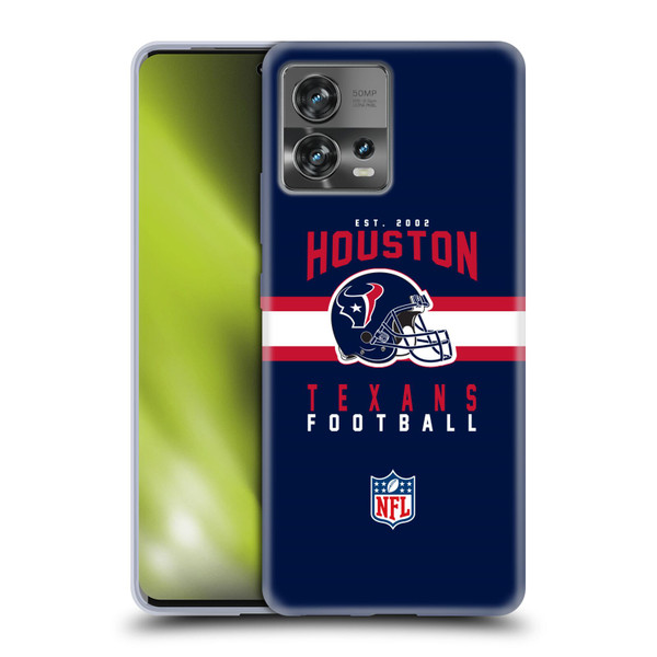 NFL Houston Texans Graphics Helmet Typography Soft Gel Case for Motorola Moto Edge 30 Fusion