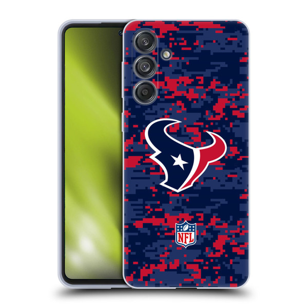 NFL Houston Texans Graphics Digital Camouflage Soft Gel Case for Samsung Galaxy M55 5G