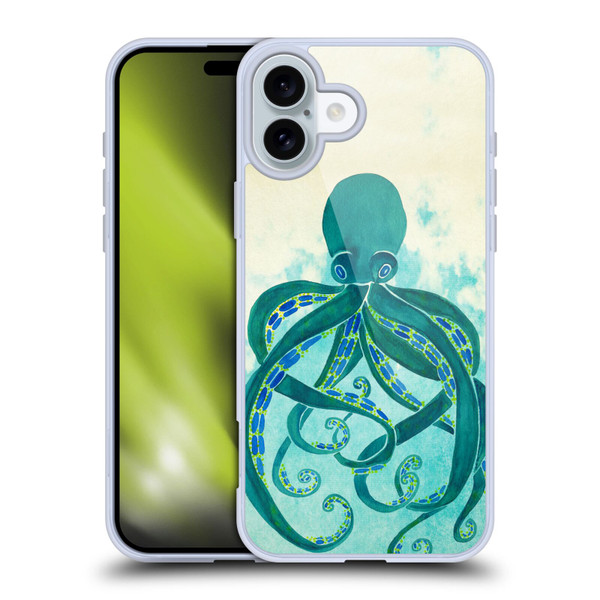 Cat Coquillette Sea Octopus Soft Gel Case for Apple iPhone 16 Plus