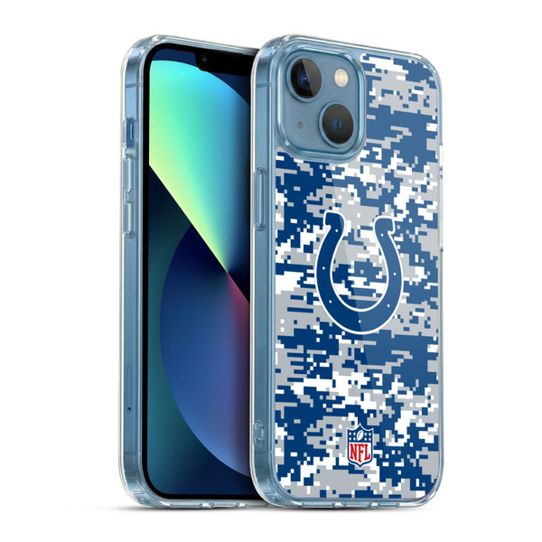 NFL Indianapolis Colts Graphics Digital Camouflage Soft Gel Case for Apple iPhone 13 Mini & MagSafe