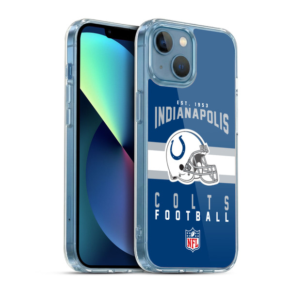 NFL Indianapolis Colts Graphics Helmet Typography Soft Gel Case for Apple iPhone 13 Mini & MagSafe