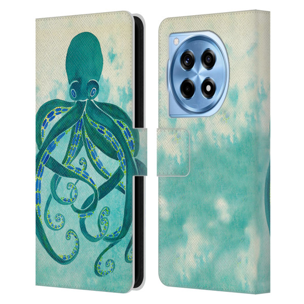 Cat Coquillette Sea Octopus Leather Book Wallet Case Cover For OnePlus 12R