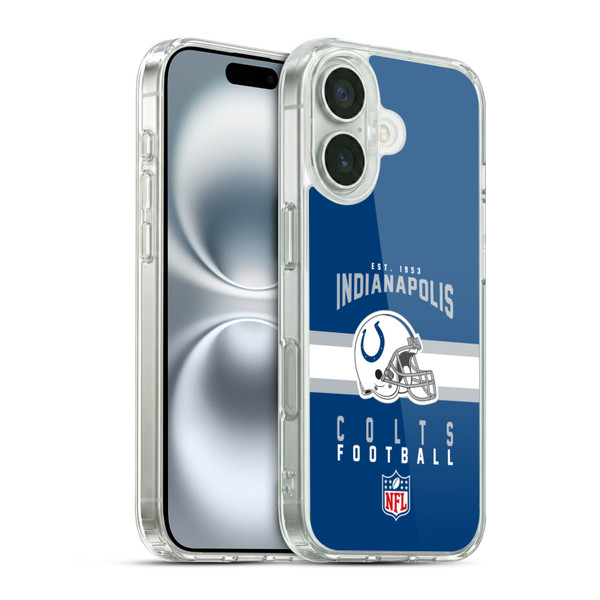 NFL Indianapolis Colts Graphics Helmet Typography Soft Gel Case for Apple iPhone 16 & MagSafe