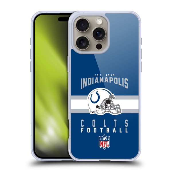 NFL Indianapolis Colts Graphics Helmet Typography Soft Gel Case for Apple iPhone 16 Pro Max