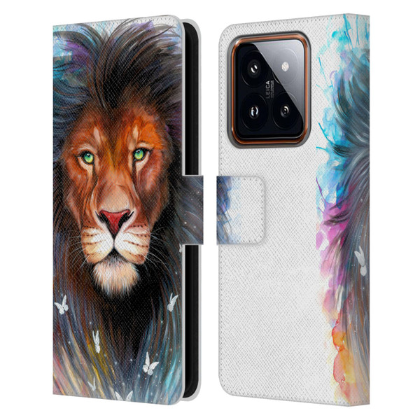 Pixie Cold Cats Sacred King Leather Book Wallet Case Cover For Xiaomi 14