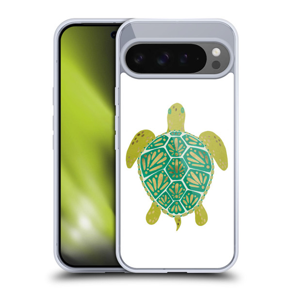 Cat Coquillette Sea Turtle Green Soft Gel Case for Google Pixel 9 Pro XL