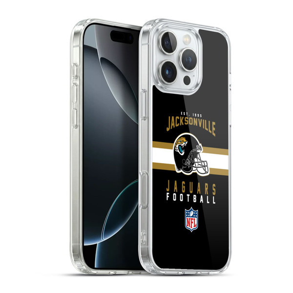 NFL Jacksonville Jaguars Graphics Helmet Typography Soft Gel Case for Apple iPhone 16 Pro Max & MagSafe